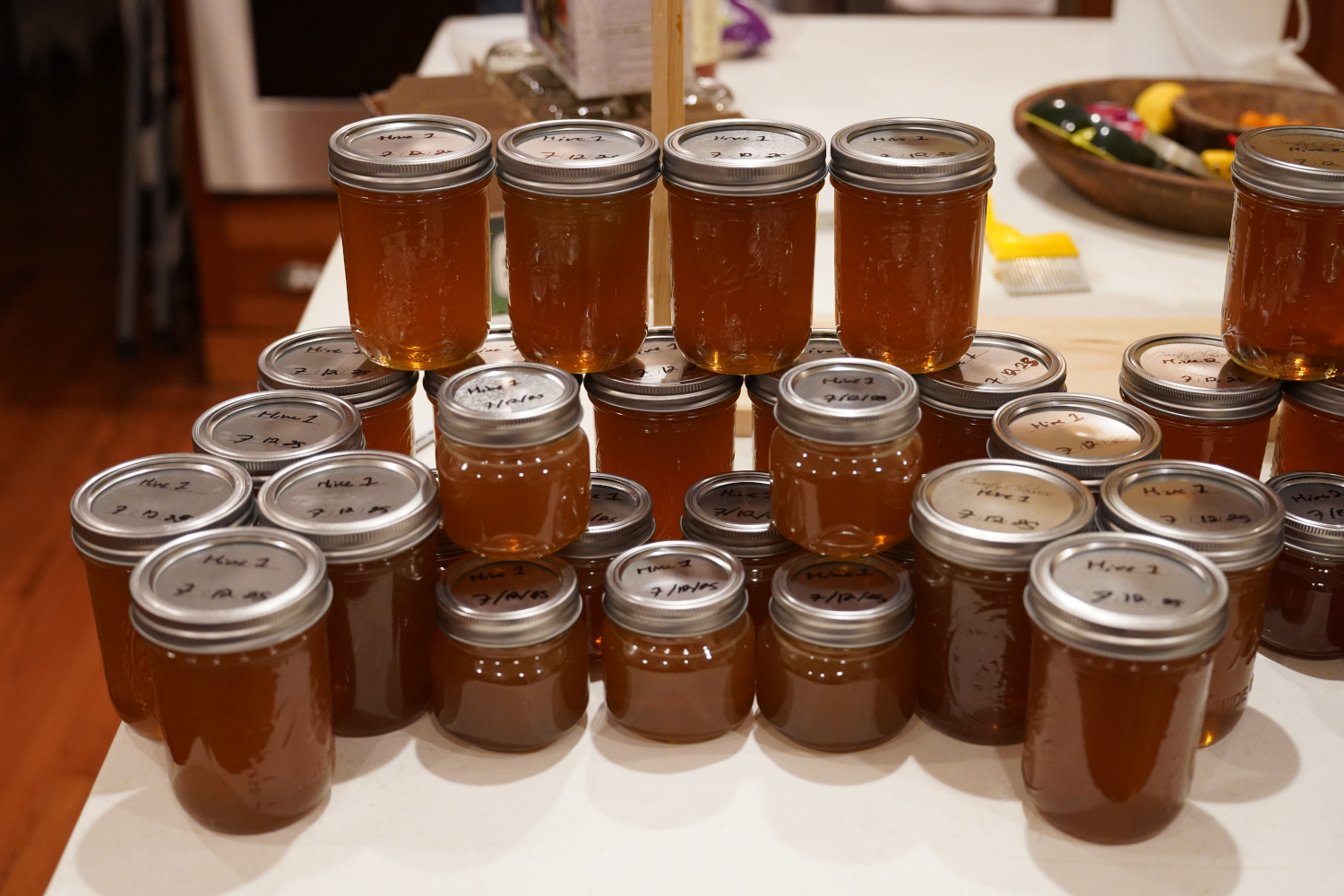 Second honey harvest from Hive One.