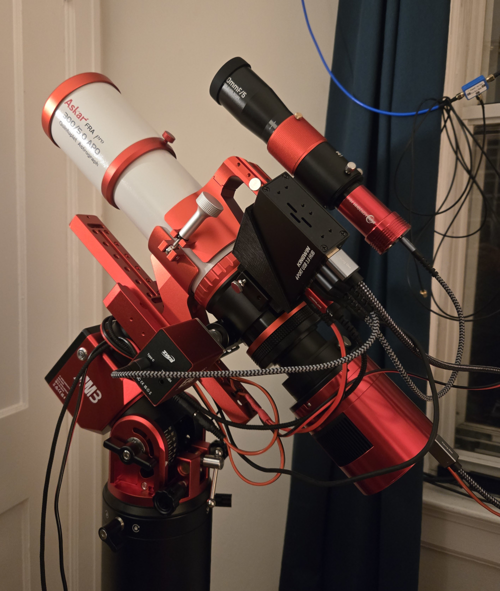 The Askar came with a great mount attachment with a shoe for the guidescope and USB hub. The focuser and camera rotator are fantastic as well. I can easily pick up the entire rig assembled and carry it down stairs!