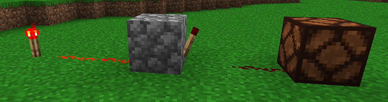 Redstone NOT gate with input ON