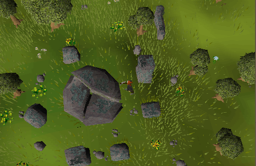 Jagex probably thought they were being really clever putting several non-functional rocks around the Air rune altar portal.